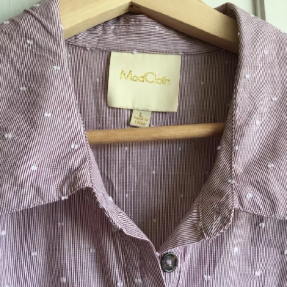 Modcloth Striped Shirt Dress - Picture 3 of 6